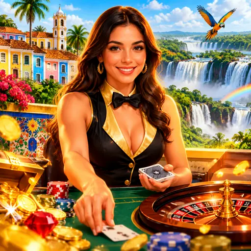 Presenter brasileiro animando o game show ao vivo no estúdio